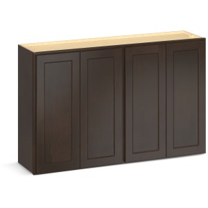 RELIABILT Parkstone II Wall Cabinet, Espresso Stained, 48" W, 4 Doors, Fully Assembled - 641370 | Lowe's Pro Supply